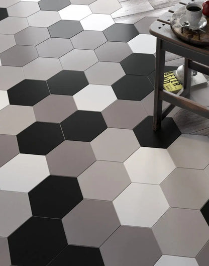 Hexagon Jet Black Porcelain Tile Luxury Tiles