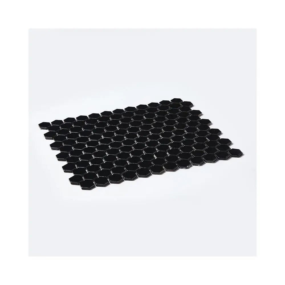 Microhex Black Matt Hexagon 300x260mm Mosaic Tile Luxury Tiles