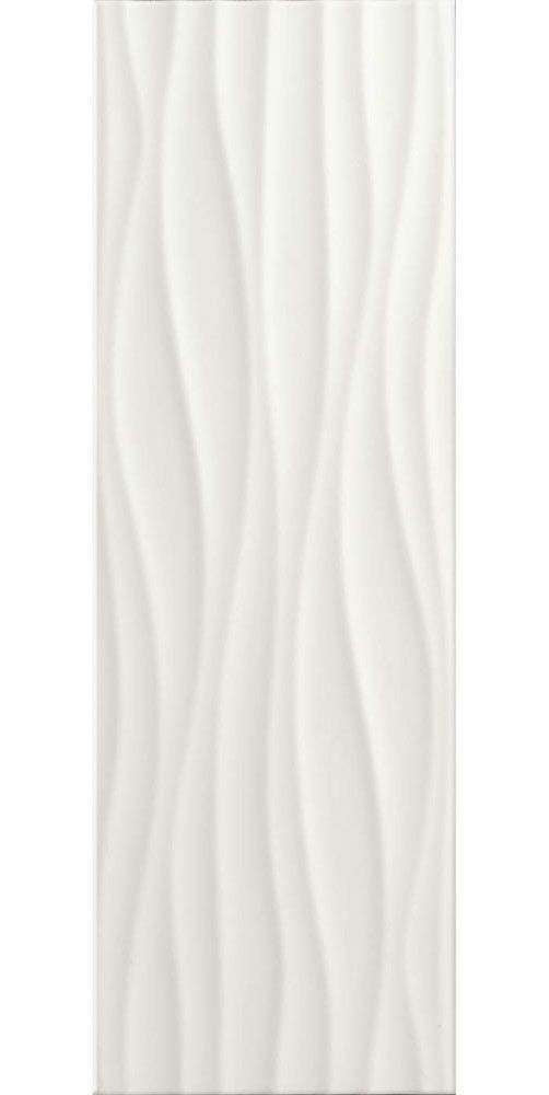 White Wave Décor Tile 75x25cm | Luxury Tiles UK