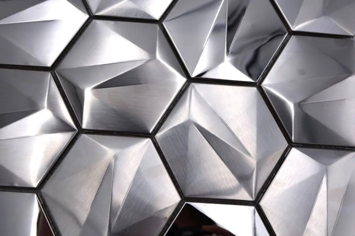 Avatar Silver Hexagon mosaic tile Luxury Tiles