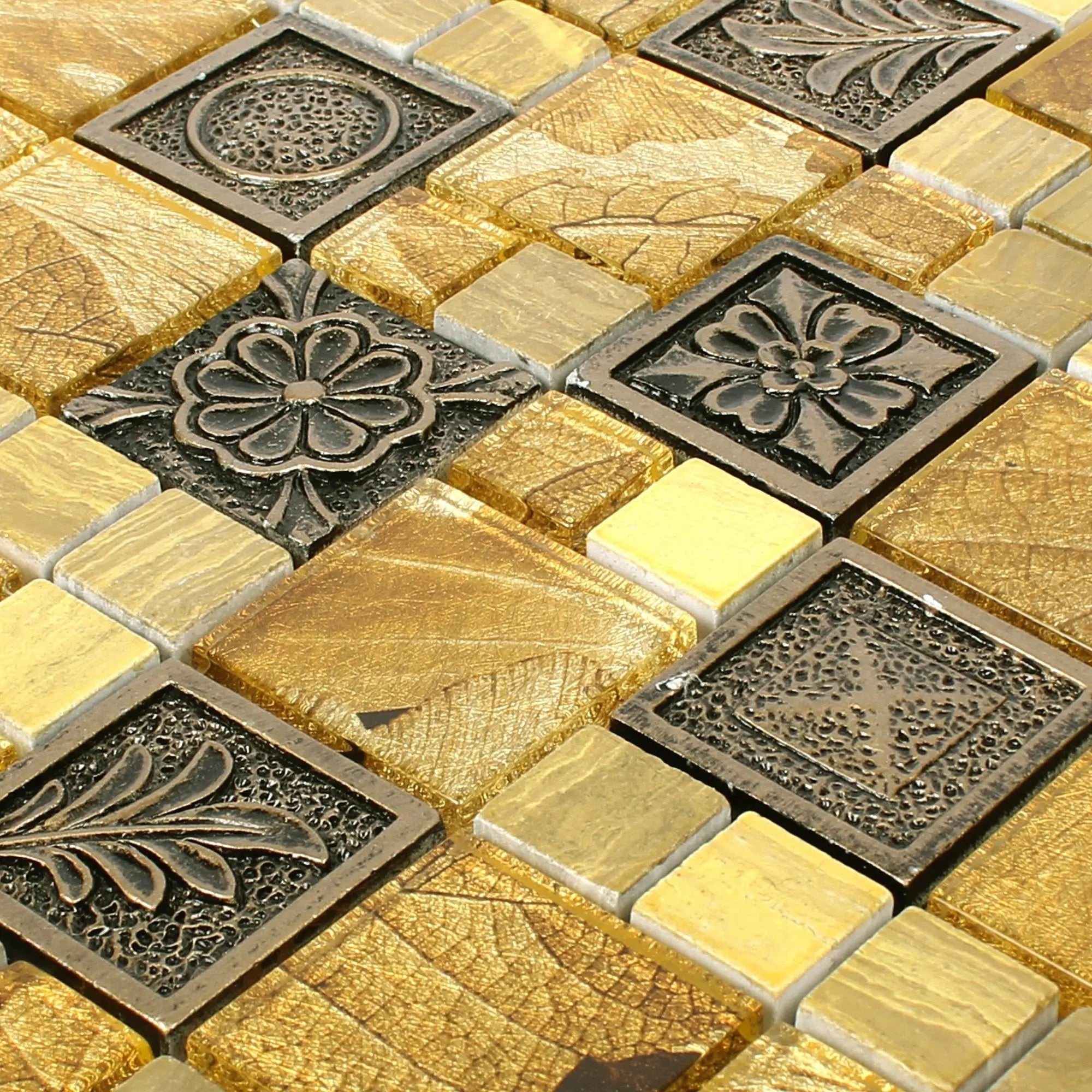 Golden Maple Mix Mosaic Tile 30x30cm Luxury Tiles