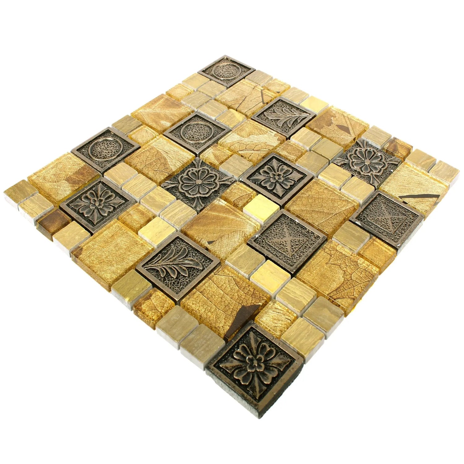 Golden Maple Mix Mosaic Tile 30x30cm Luxury Tiles