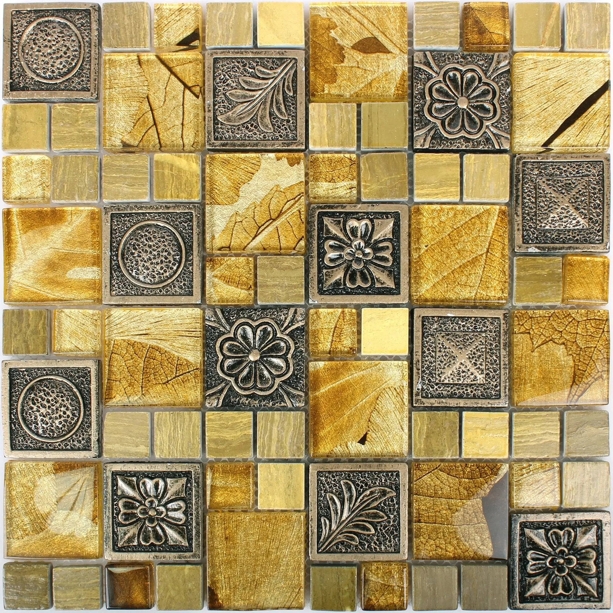 Golden Maple Mix Mosaic Tile 30x30cm Luxury Tiles