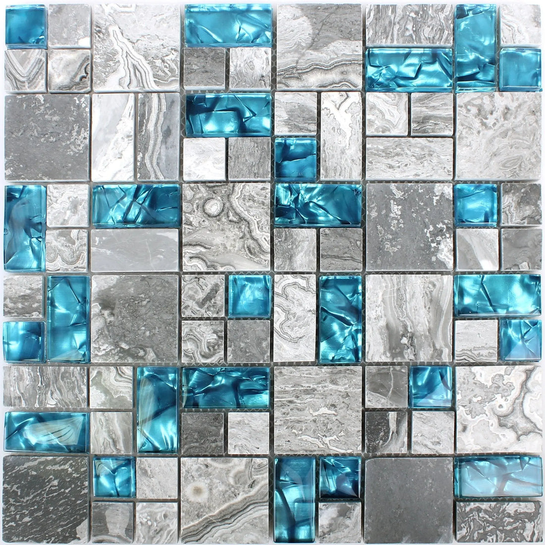 Natural Lapis Lazuli  Glass Mosaic Tile 30cmx30cm Luxury Tiles