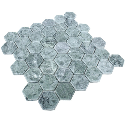 Grey Marble Hexagon Mosaic Tile Luxury Tiles