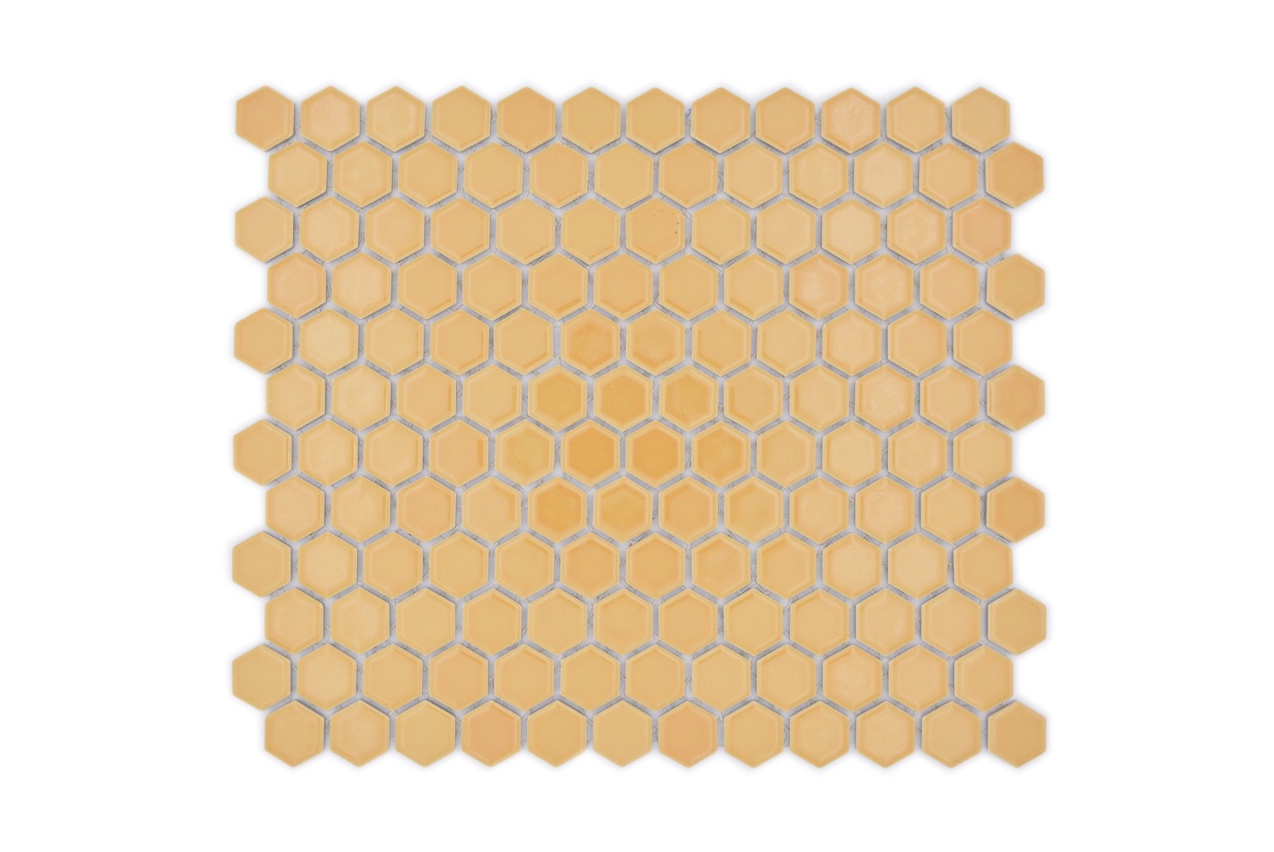 Yellow Mustard Gloss Hexagon Mosaic Tile - Luxury Tiles UK