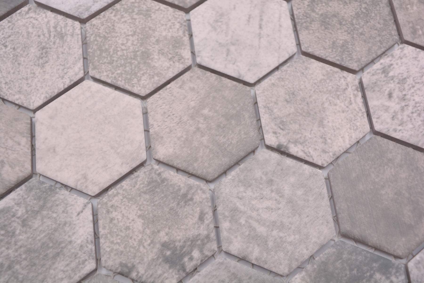 Hexagon Stone Effect Mosaic Tile - Luxury Tiles UK