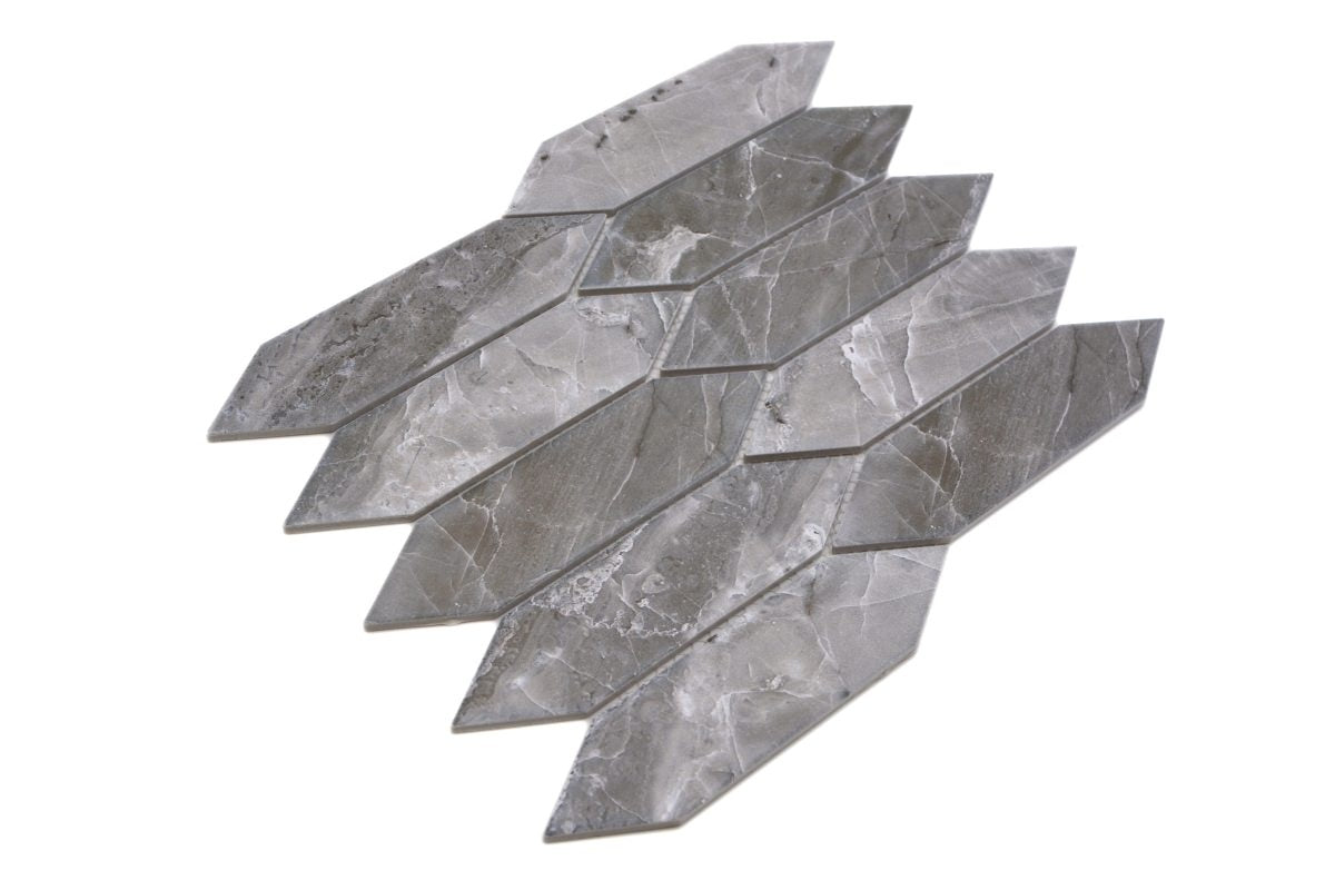 Diamond Grey Matt Marble Effect Mosaic Tile - Luxury Tiles UK