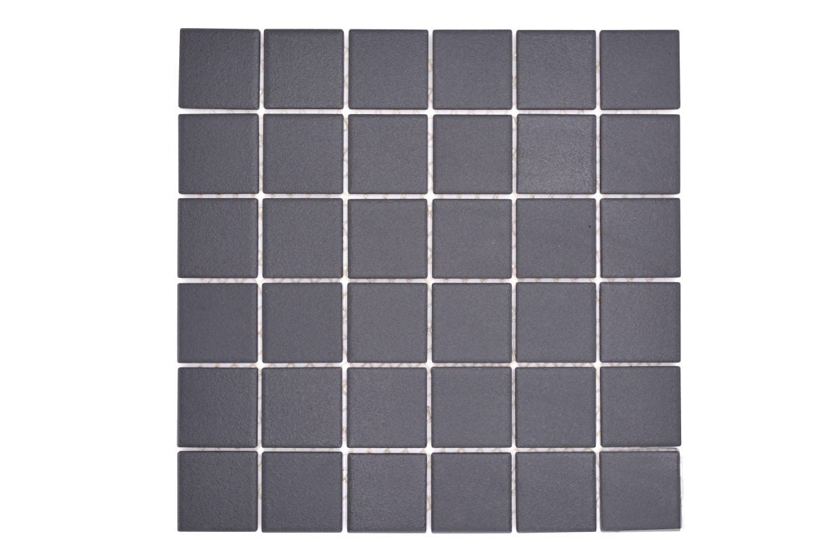 Devon Black Anti-Slip Mosaic Tile - Luxury Tiles UK