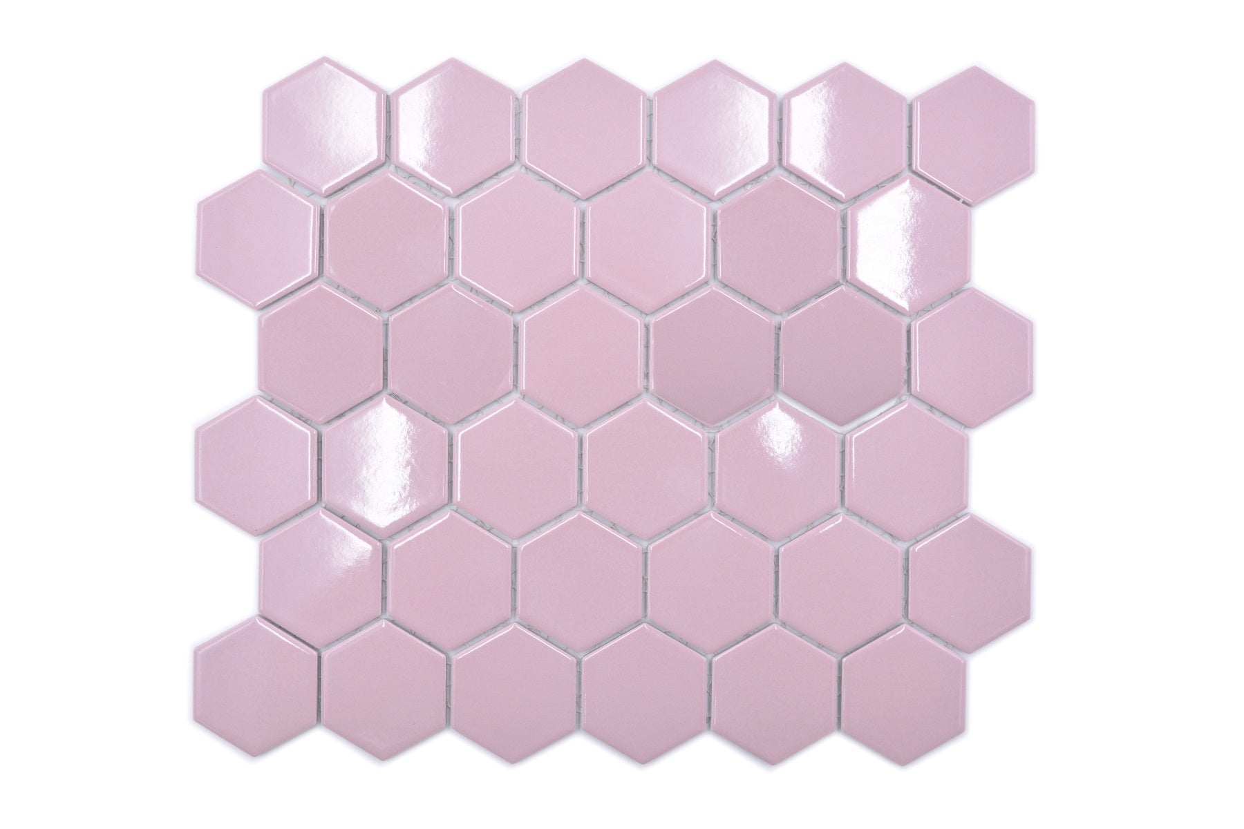 Pink Gloss Hexagon Mosaic Tile - Luxury Tiles UK