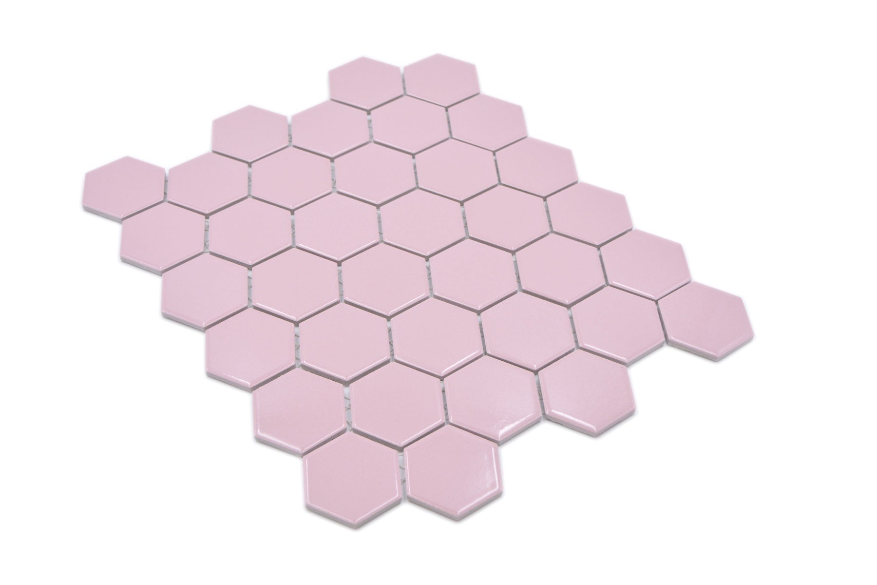 Pink Gloss Hexagon Mosaic Tile - Luxury Tiles UK