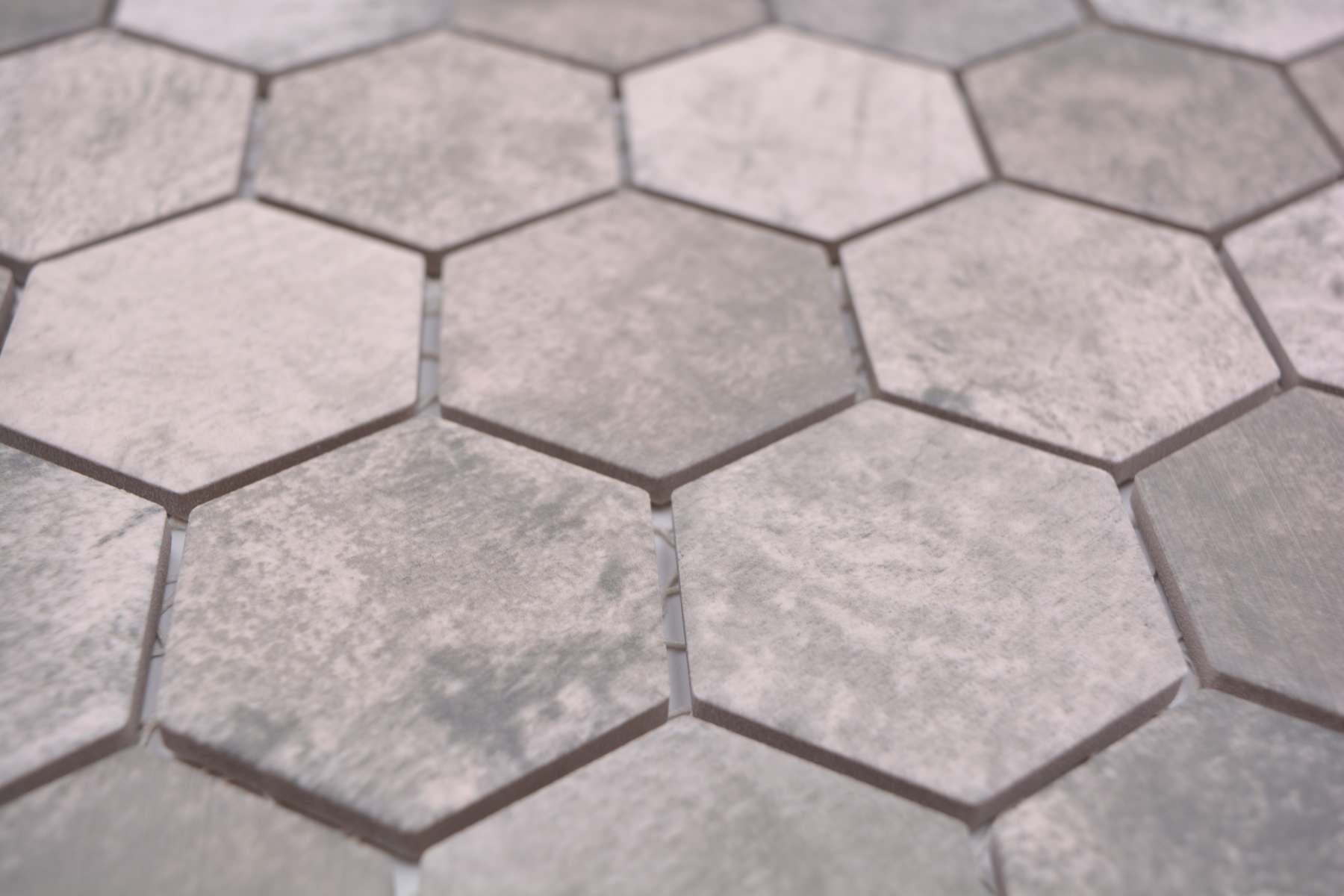 Hexagon Stone Effect Mosaic Tile - Luxury Tiles UK