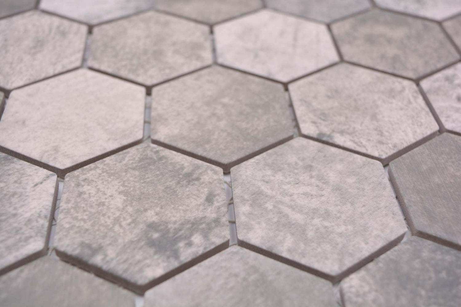 Hexagon Stone Effect Mosaic Tile