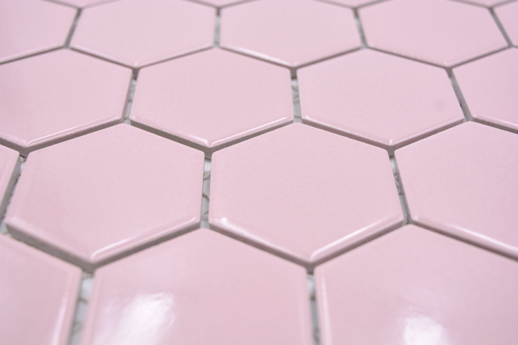 Pink Gloss Hexagon Mosaic Tile - Luxury Tiles UK