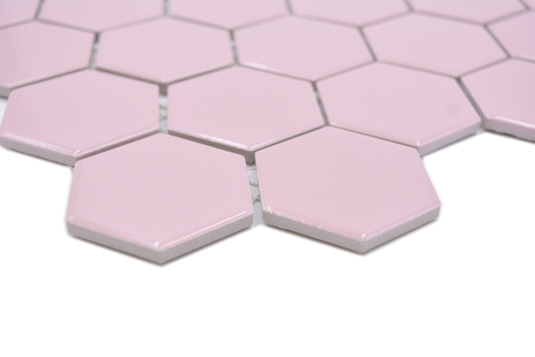 Pink Gloss Hexagon Mosaic Tile - Luxury Tiles UK