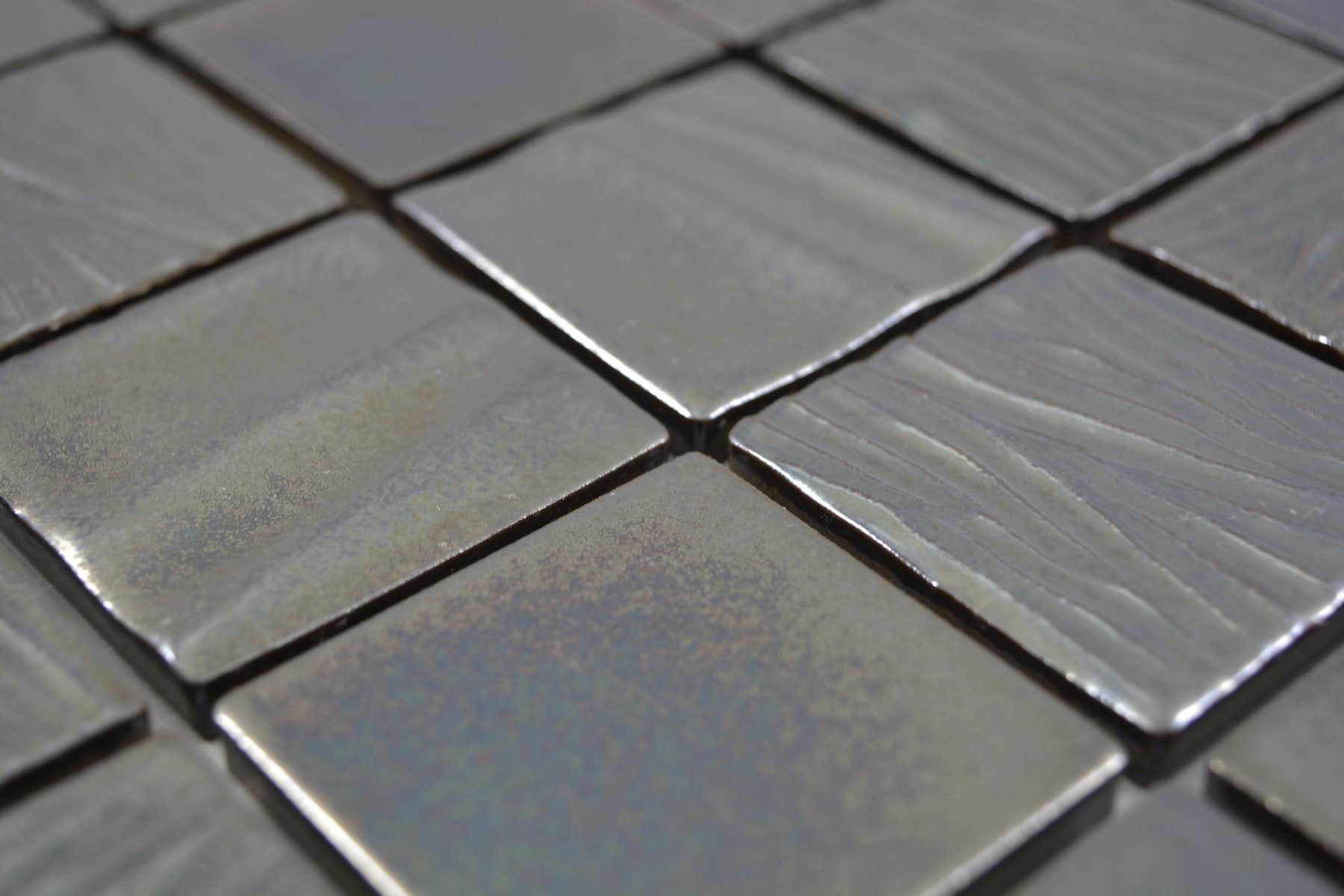 Black Silver Metallica Square Mosaic - Luxury Tiles UK