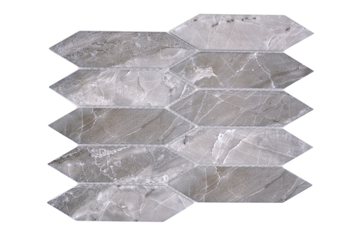 Diamond Grey Matt Marble Effect Mosaic Tile - Luxury Tiles UK