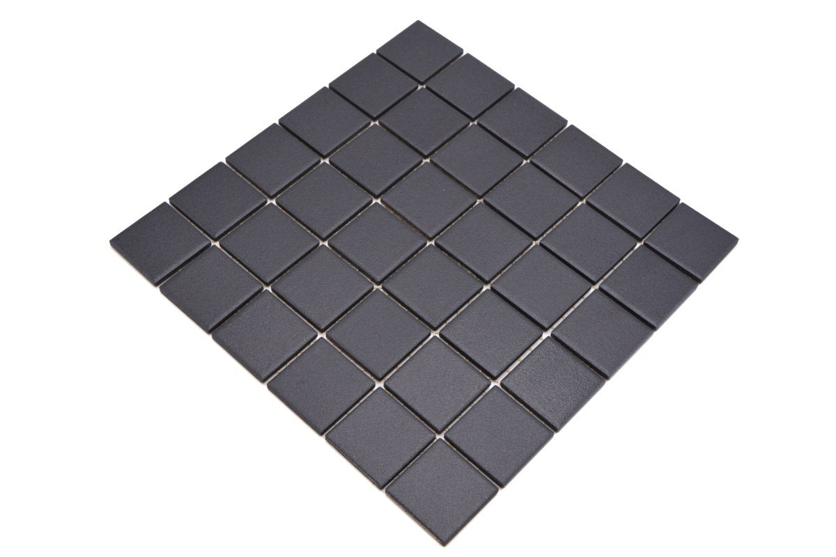 Devon Black Anti-Slip Mosaic Tile - Luxury Tiles UK