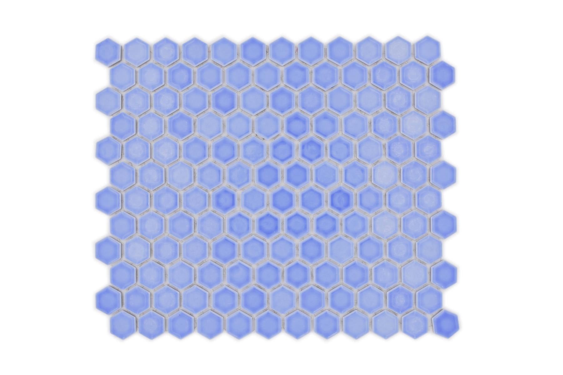 Blue Orchid Gloss Hexagon Mosaic Tile - Luxury Tiles UK