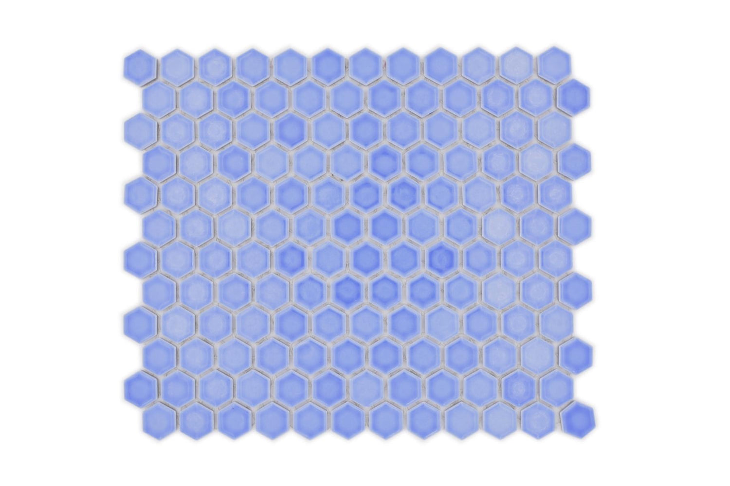 Blue Orchid Gloss Hexagon Mosaic Tile