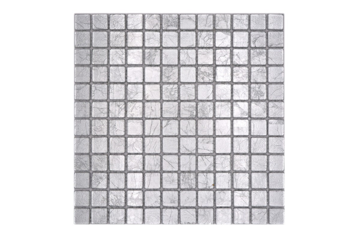 Silver Glass Mosaic Tile 300x300mm