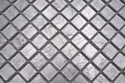 Silver Glass Mosaic Tile 300x300mm