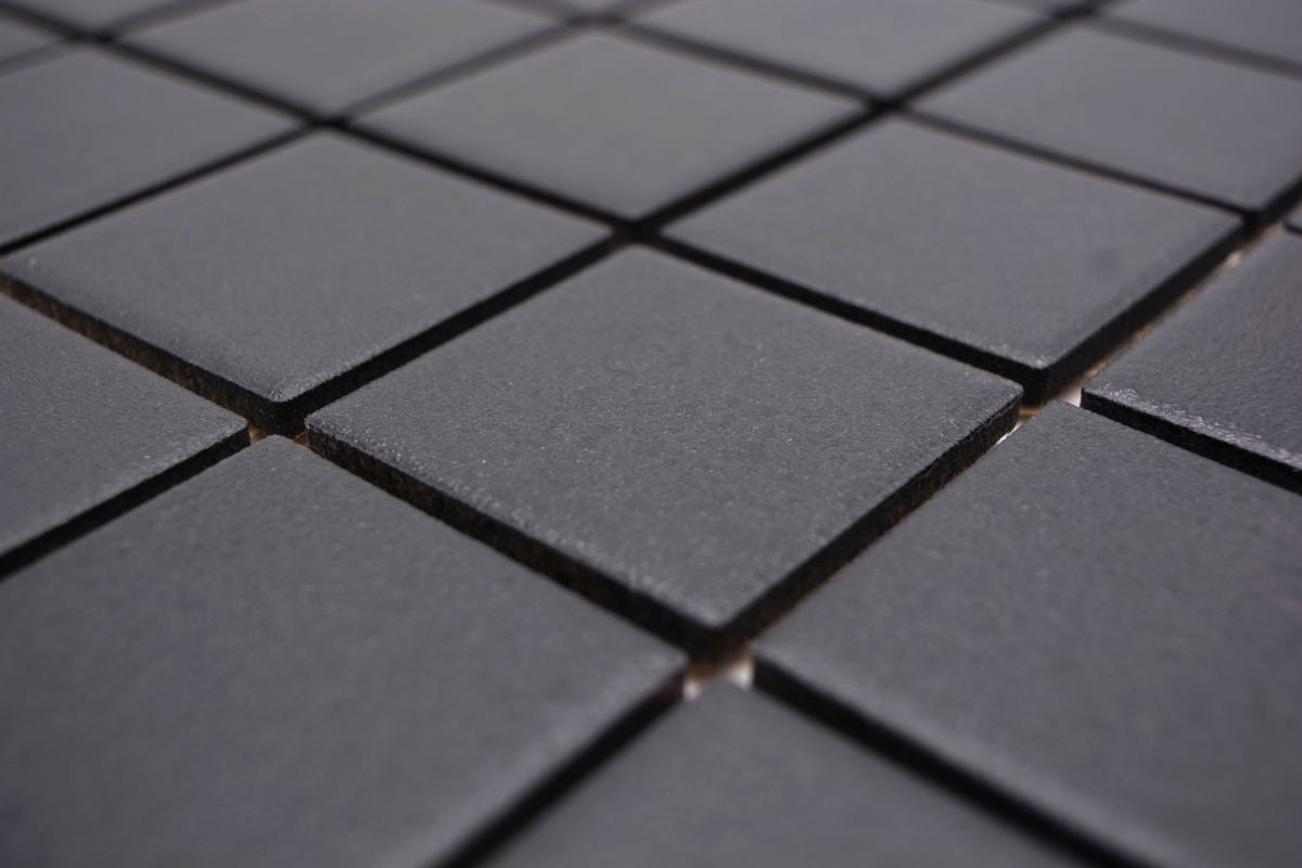 Devon Black Anti-Slip Mosaic Tile - Luxury Tiles UK