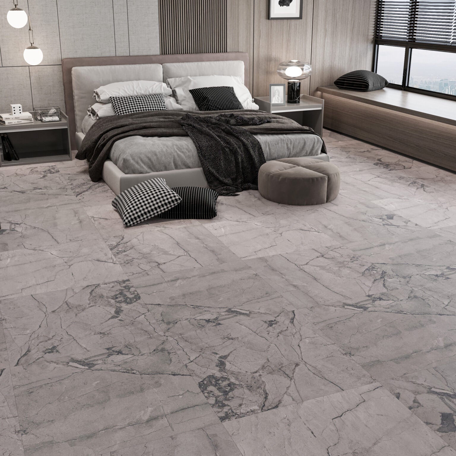 Veins Grey Carving Matt Marble Effect 1200x600mm Tile - Luxury Tiles UK