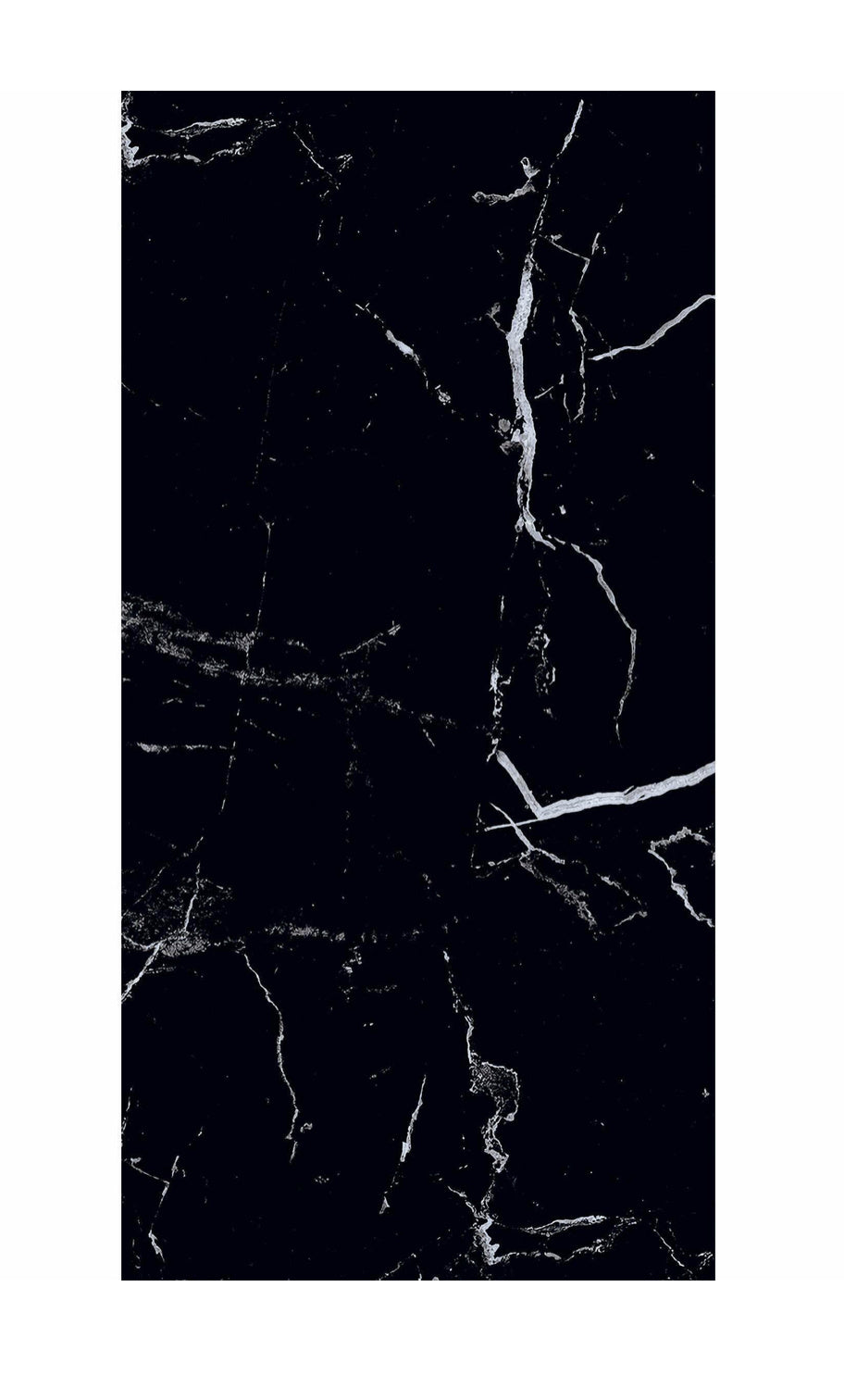 Nero Marquina Polished Marble Effect 300x600mm Porcelain Tile - Luxury Tiles UK