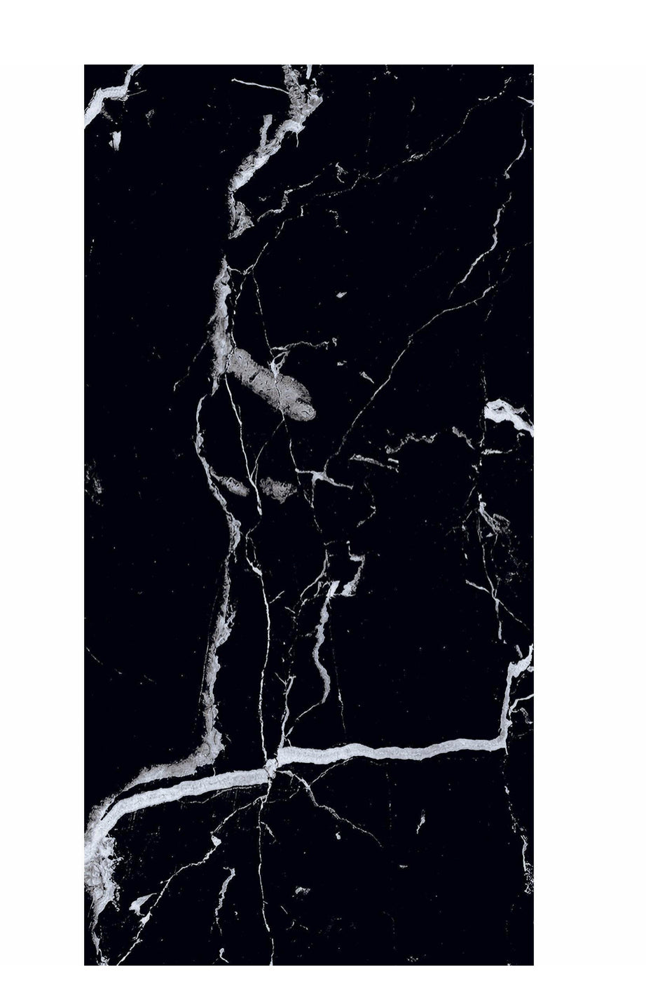 Nero Marquina Polished Marble Effect 300x600mm Porcelain Tile - Luxury Tiles UK