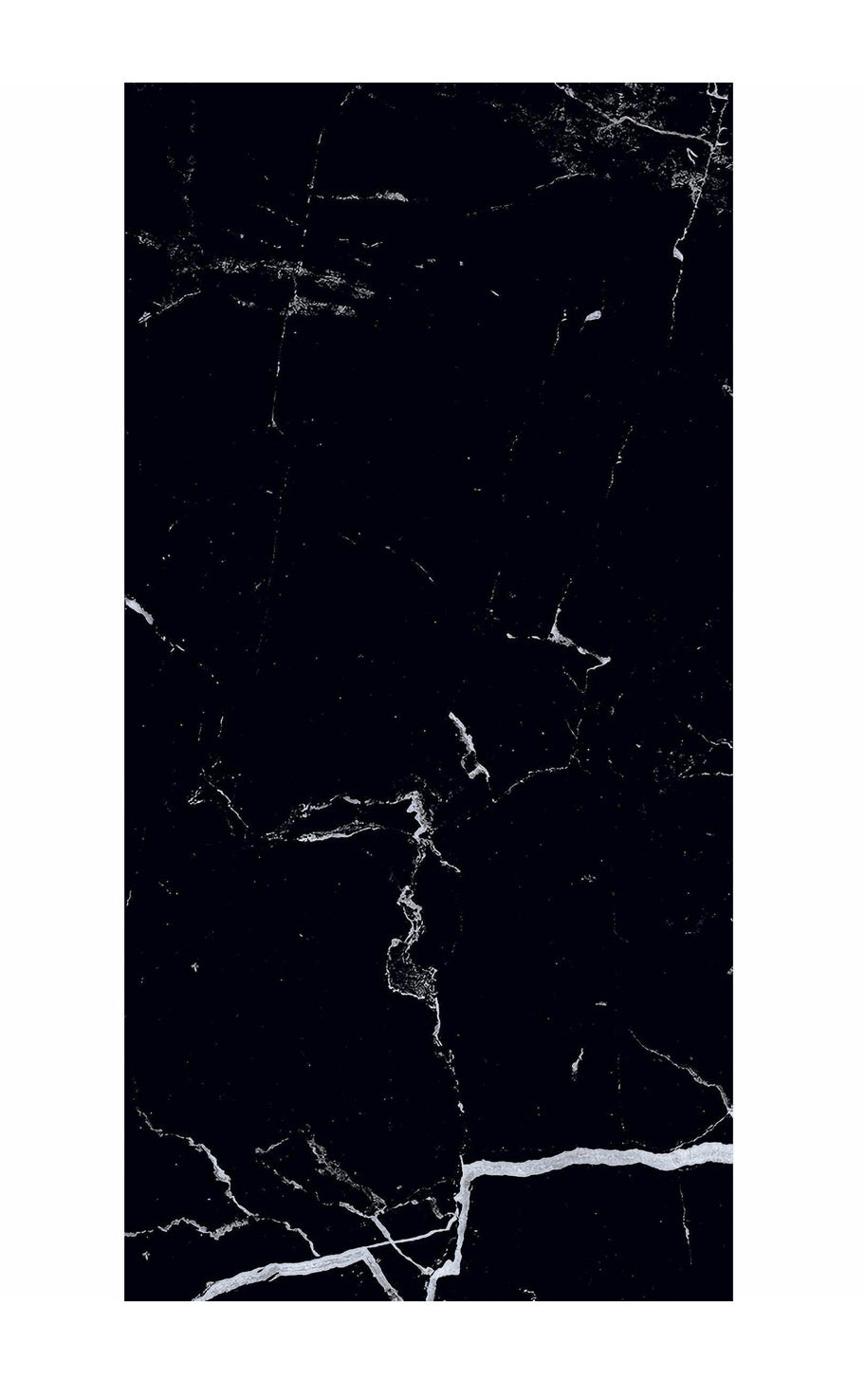 Nero Marquina Polished Marble Effect 300x600mm Porcelain Tile - Luxury Tiles UK