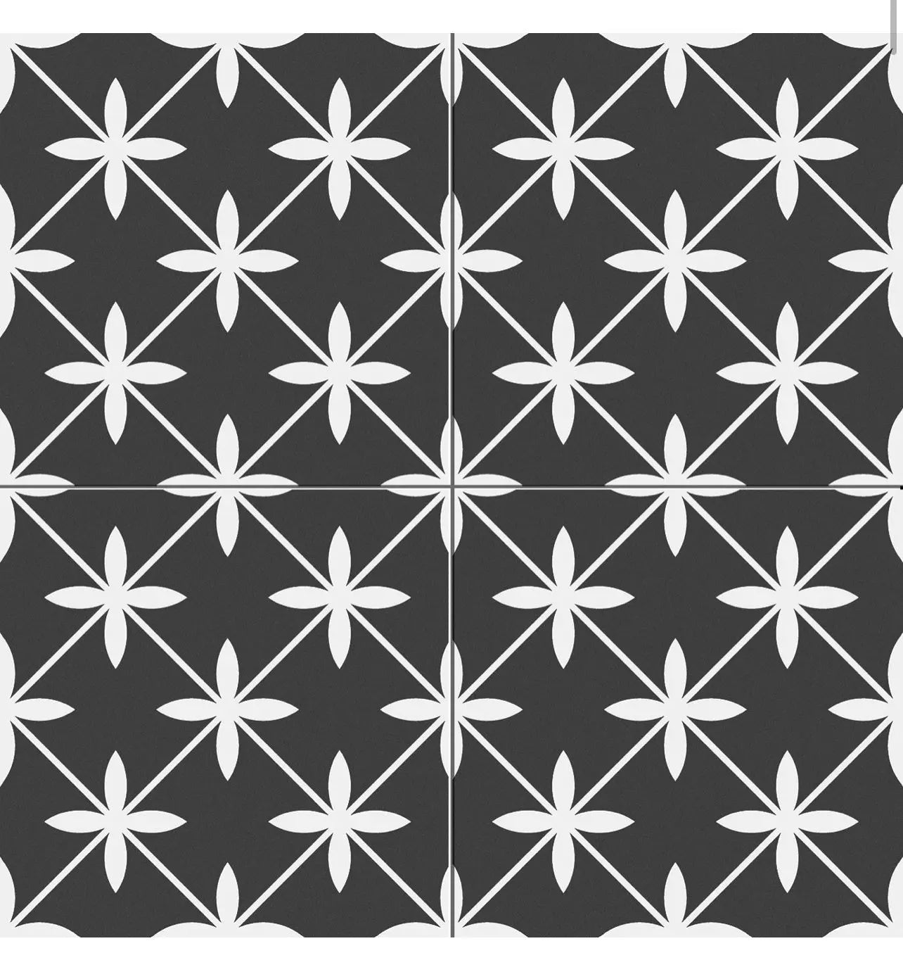 Wicker Black Floor and Wall Tile 450x450mm Luxury Tiles UK