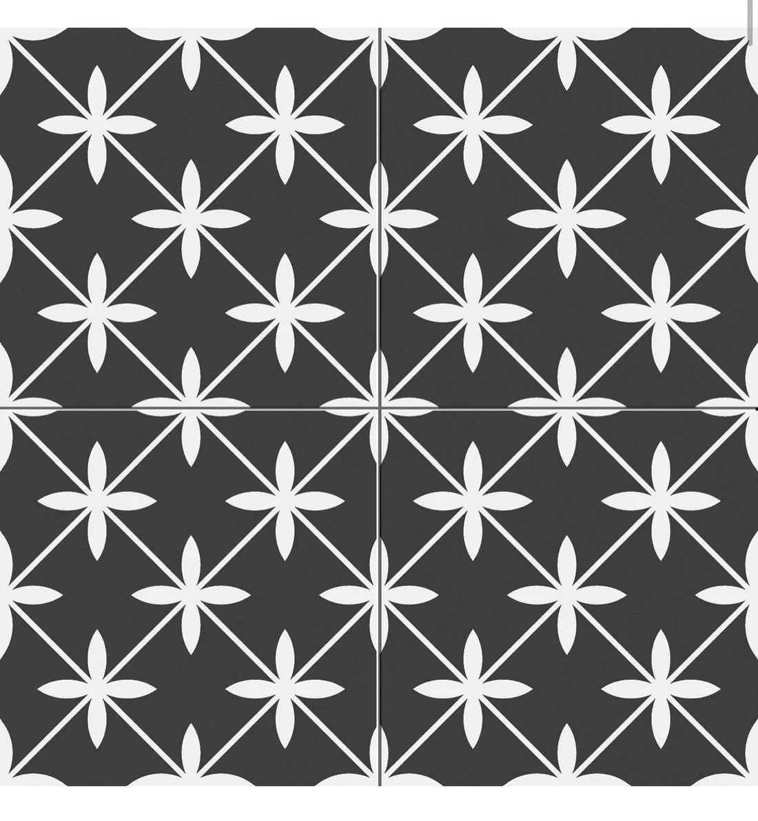 Wicker Black Floor and Wall Tile 450x450mm Luxury Tiles UK