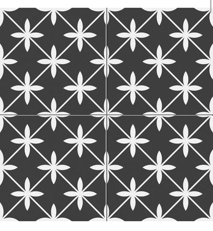 Wicker Black Floor and Wall Tile 450x450mm Luxury Tiles UK