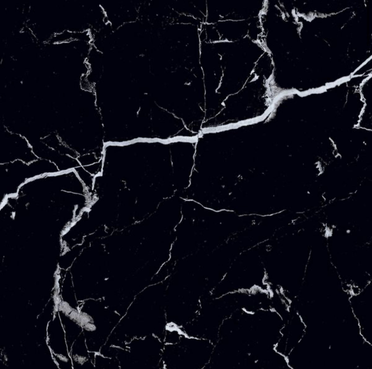 Nero Marquina Polished Marble Effect 600x600mm Porcelain Tile - Luxury Tiles UK