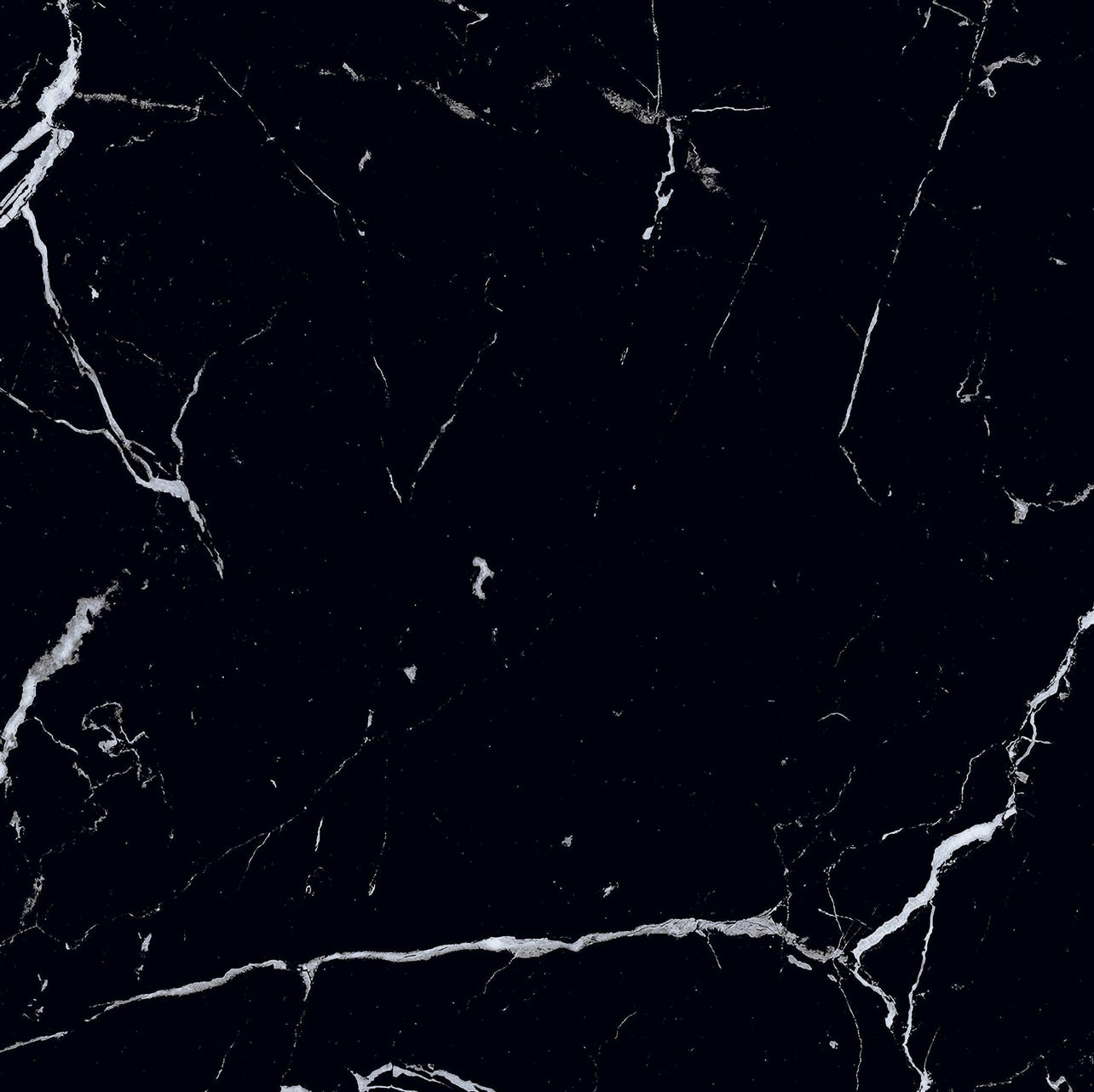 Nero Marquina Matt  Marble Effect 600x600mm Porcelain Tile - Luxury Tiles UK