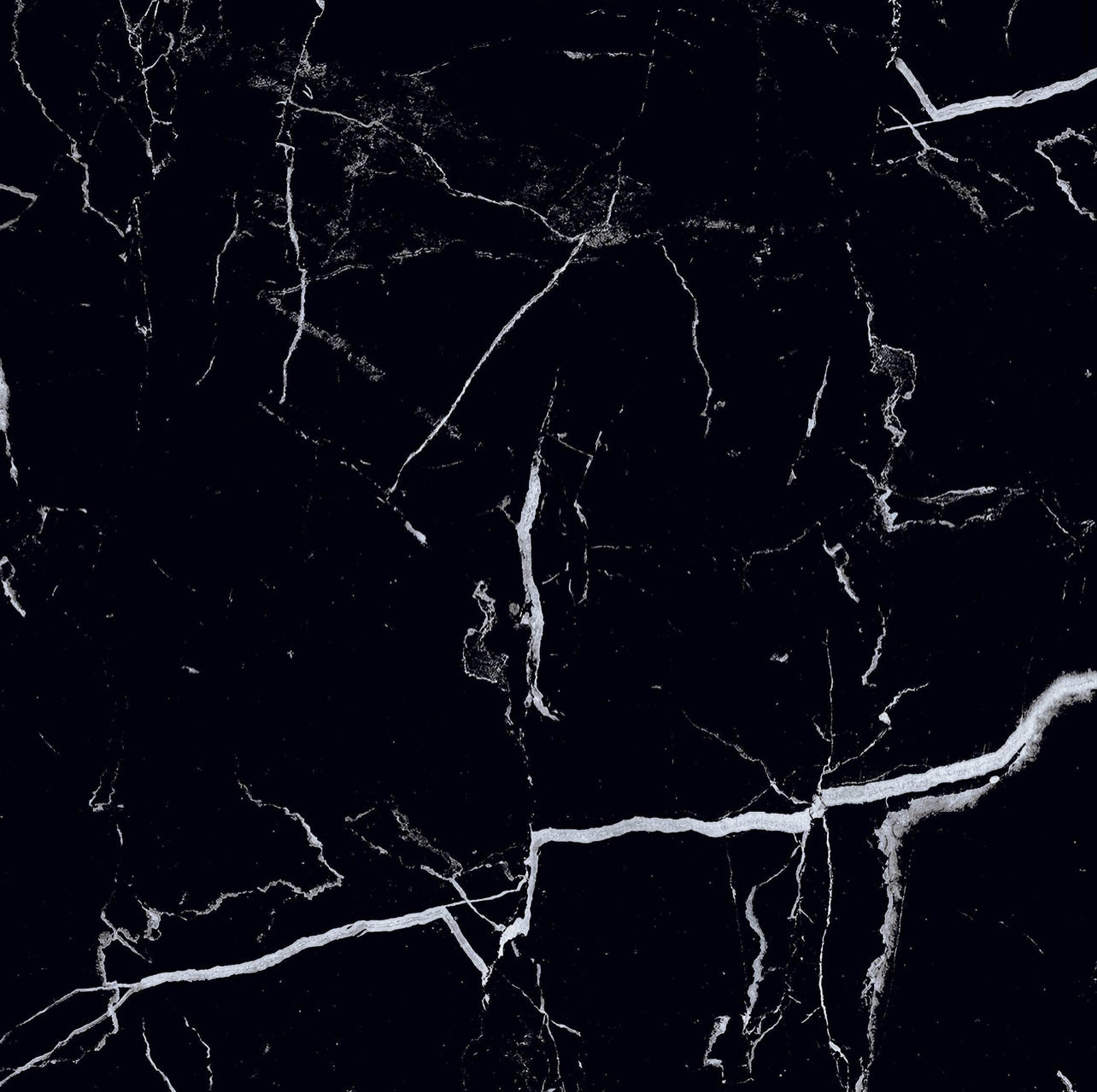 Nero Marquina Matt  Marble Effect 600x600mm Porcelain Tile - Luxury Tiles UK