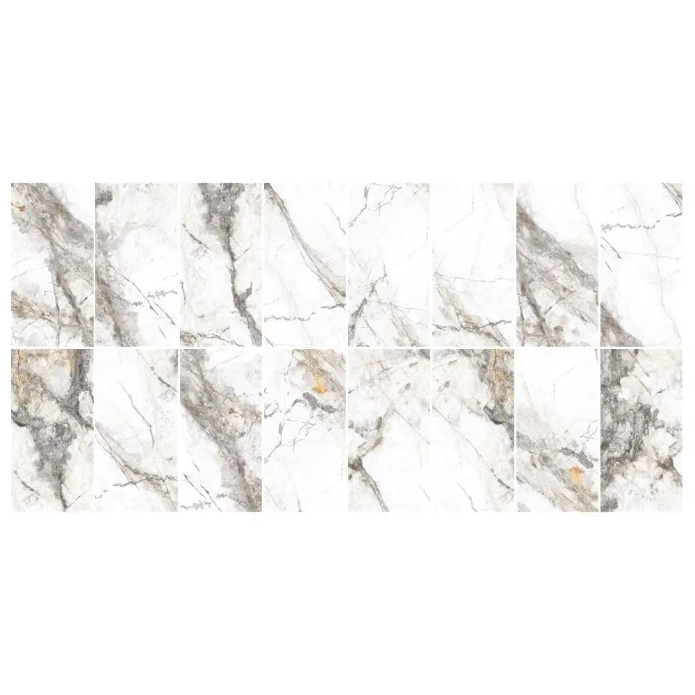 Savona Marble Gloss Porcelain 30cm x 60cm Wall & Floor Tile Luxury Tiles