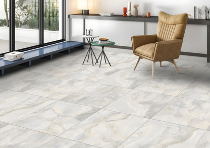 Ivory Onyx Grey Wall and Floor Tile 600x600mm