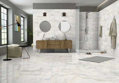 Ivory Onyx Grey Wall and Floor Tile 60x120 cm