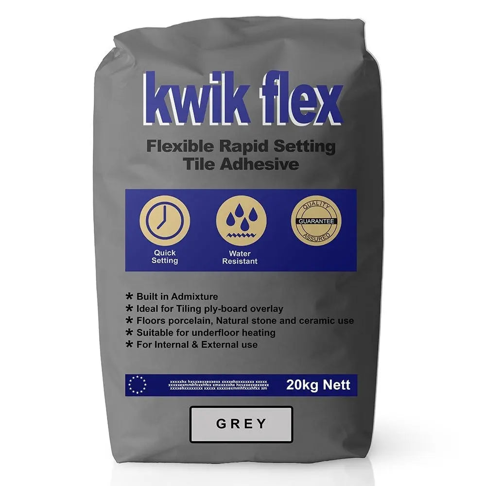 Kwik Flex Grey Floor Tile Adhesive Luxury Tiles