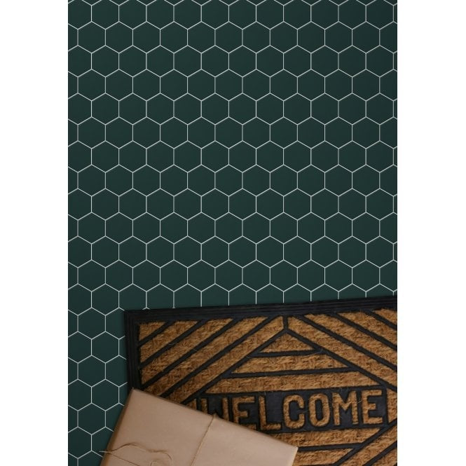 Hexagon Green Mosaic Tile 27.2x28.2cm - Luxury Tiles UK