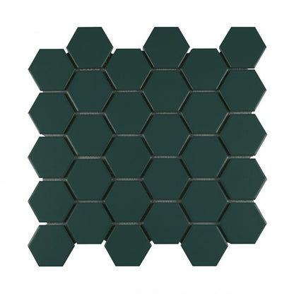 Hexagon Green Mosaic Tile 27.2x28.2cm