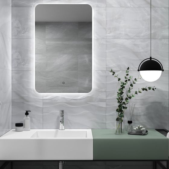 Lazurro Light Grey Gloss Wave Ceramic Feature Wall Tile – 600mm x 300mm - Luxury Tiles UK