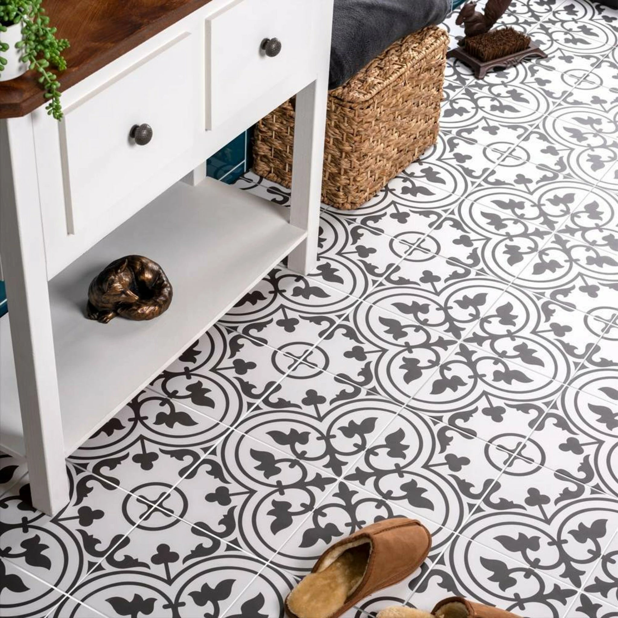 charter black patterned tiles