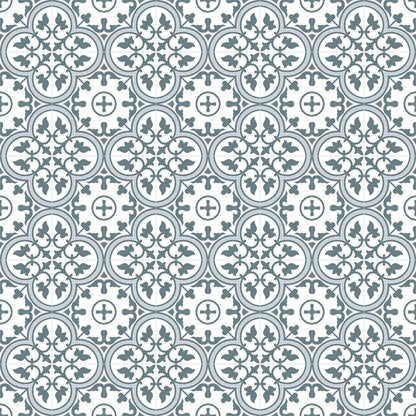 Cambridge Blue Traditional Pattern 450 x 450 Tile