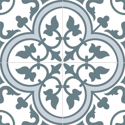 Cambridge Blue Traditional Pattern 450 x 450 Tile