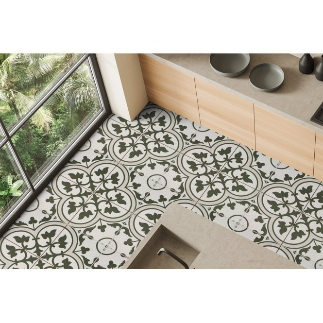 Cambridge Olive Green Wall & Floor Tile 450x450 mm - Luxury Tiles UK