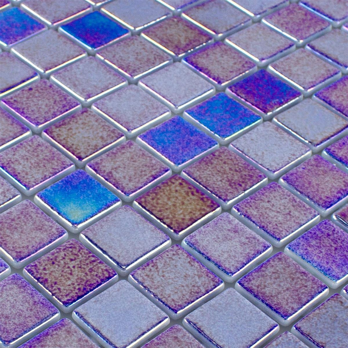 Glass Swimming Pool Mosaic | McNeal Lilac 316x316mm - Luxury Tiles UK