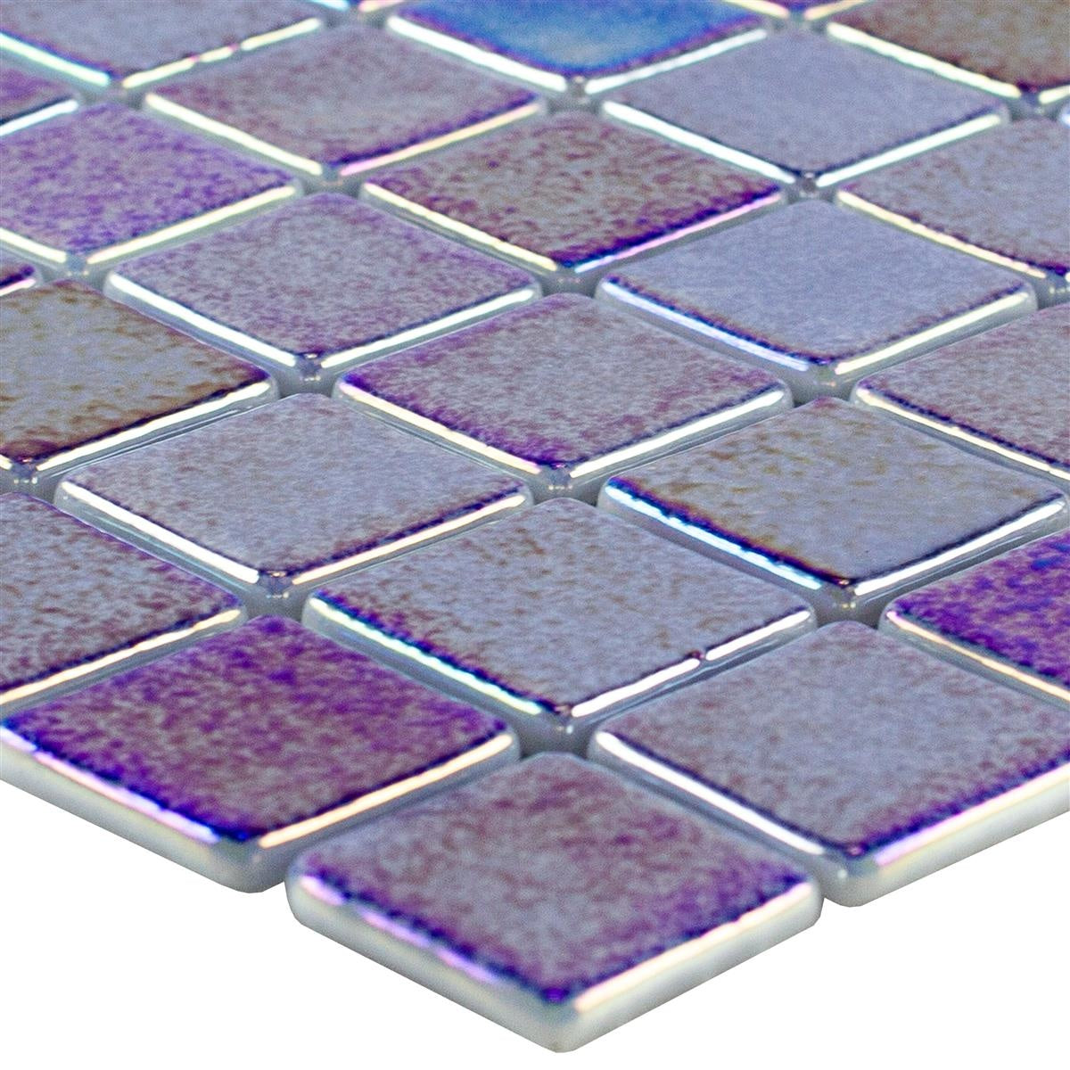 Glass Swimming Pool Mosaic | McNeal Lilac 316x316mm - Luxury Tiles UK